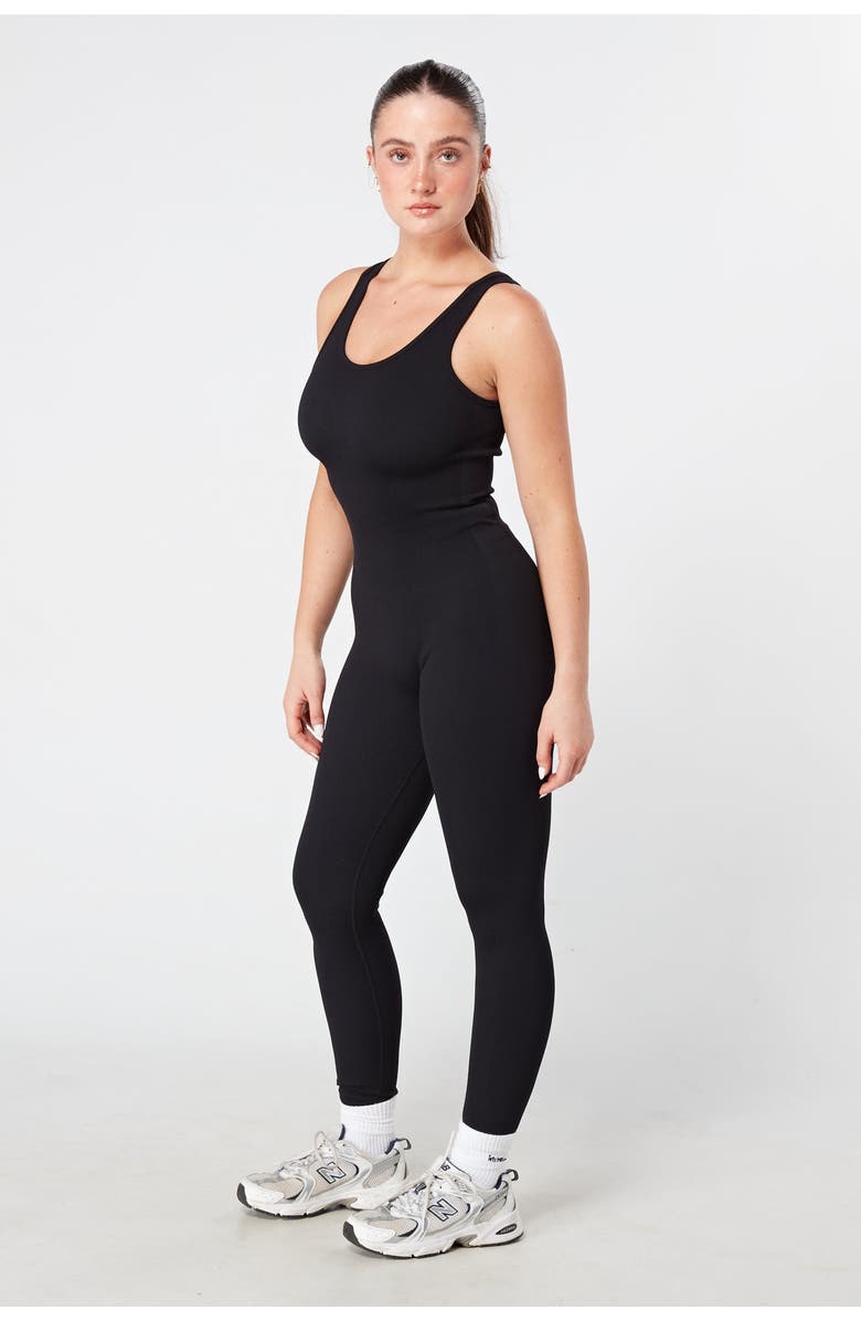 Twill Active Recycled Seamless Rib Unitard, Main, color,