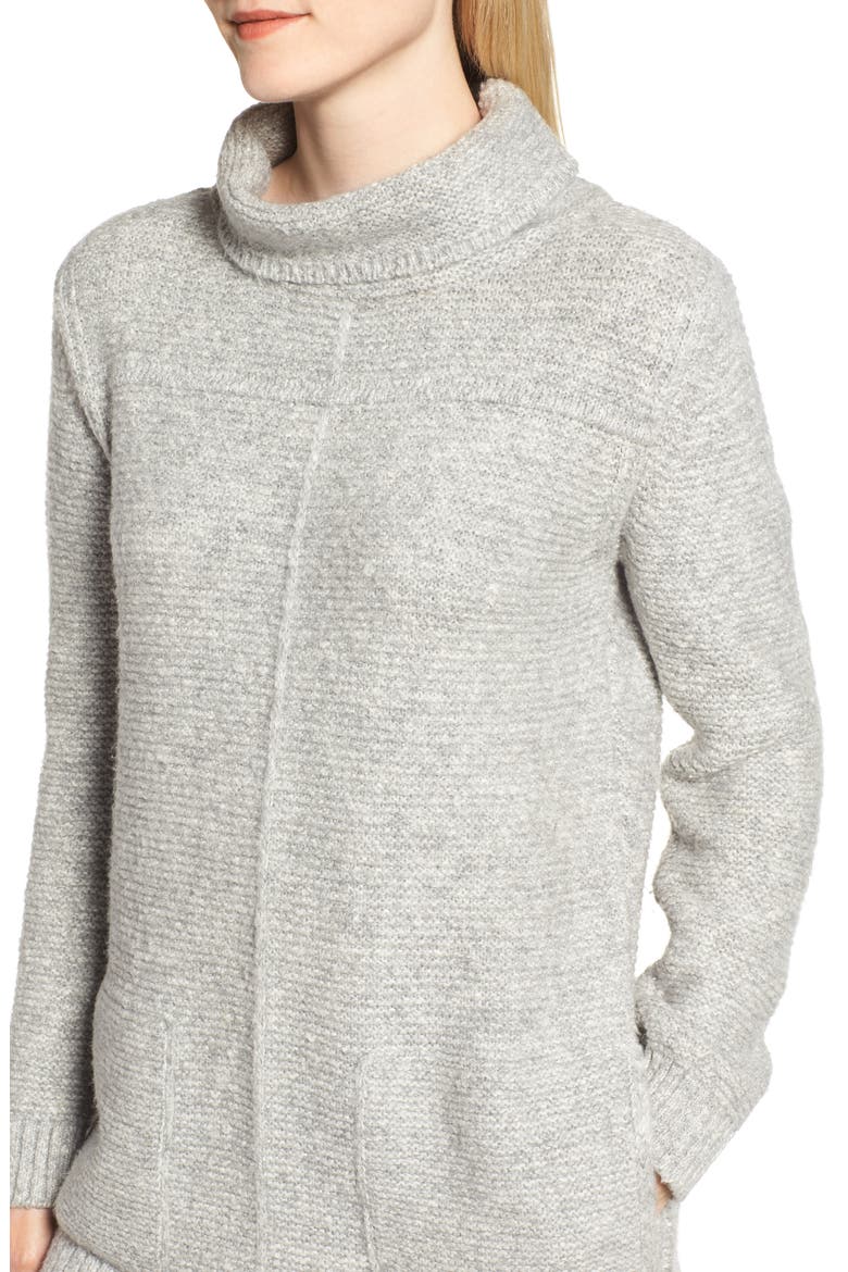 Malvern Roll Collar Sweater, Alternate, color, LIGHT GREY MARL