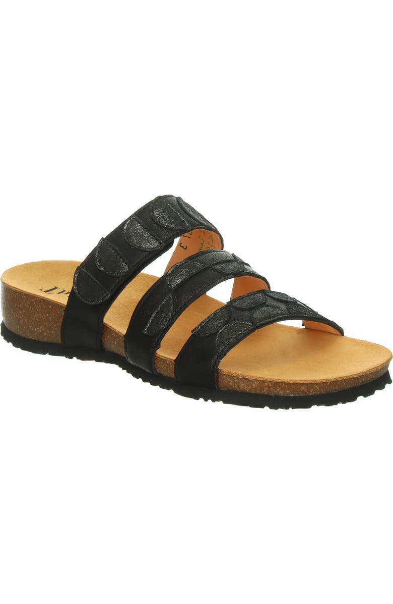 Think! Julia Slide Sandal, Main, color, Black/ Kombi