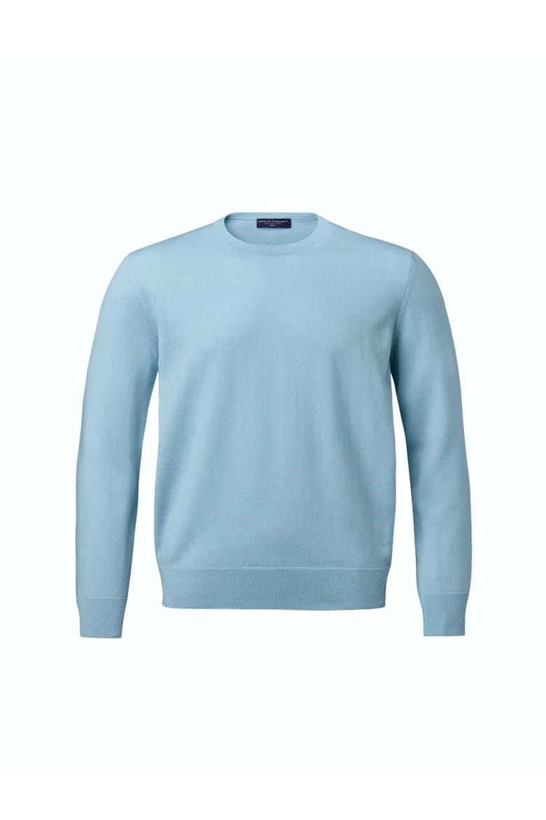 Merino Crew Neck Sweater, Alternate, color, Ice Blue