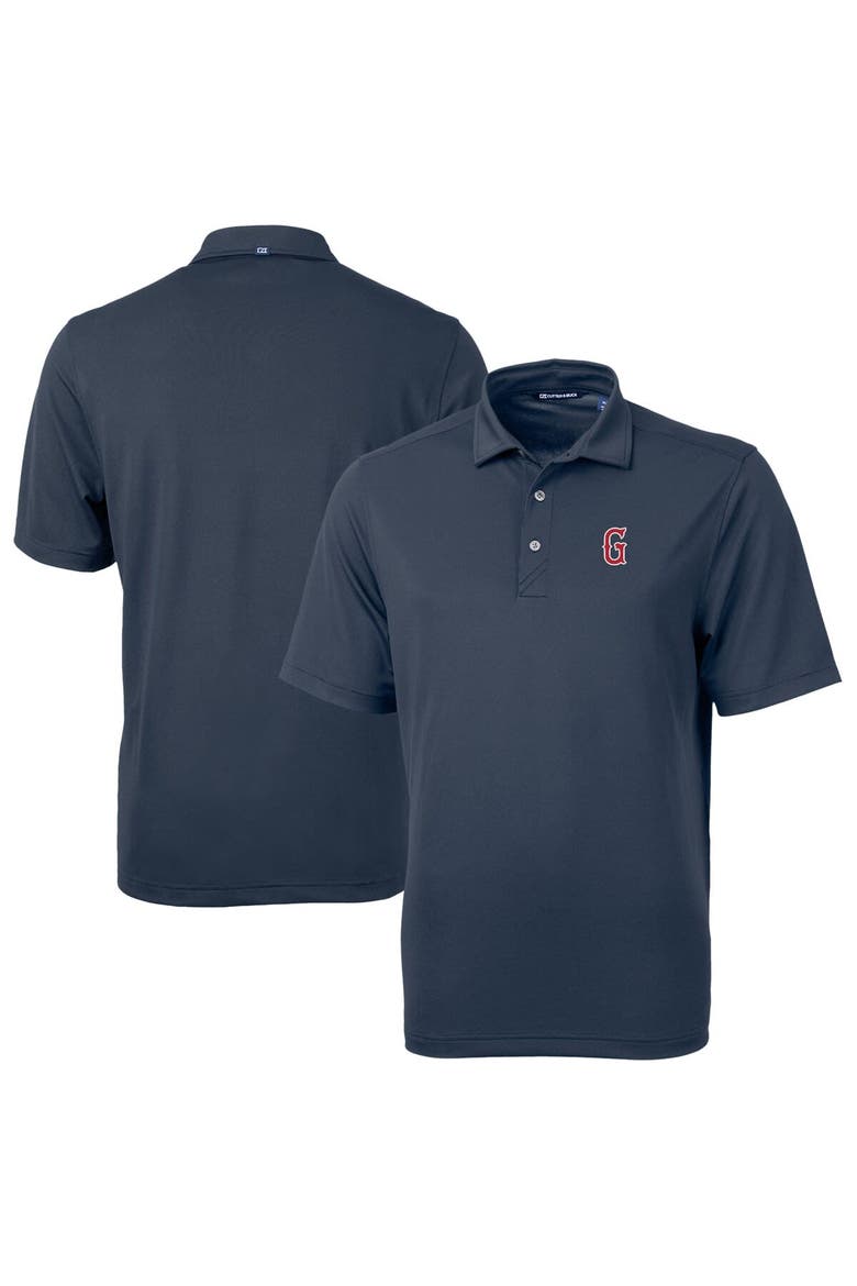 Men's Cutter & Buck Navy Greenville Drive Virtue Eco Pique Recycled Polo, Main, color, Navy
