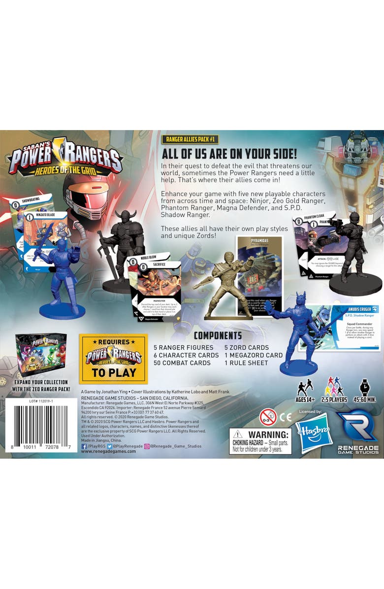 Renegade Game Studios Power Rangers Heroes of The Grid Allies Pack #1, Alternate, color, 