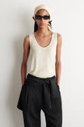 COS Contrast-tipped Knitted Wool Tank Top