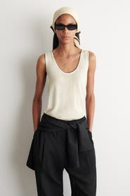 COS Contrast-tipped Knitted Wool Tank Top