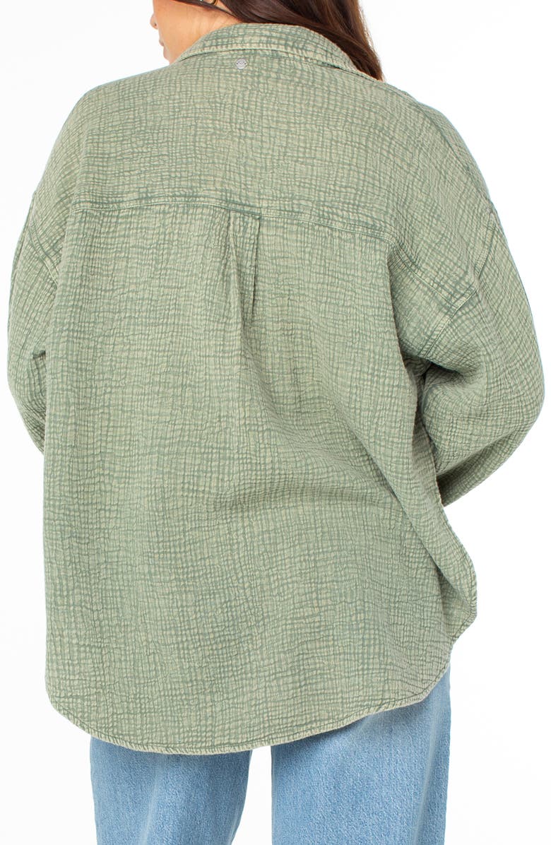 Roxy Morning Time Washed Cotton Button-Up Shirt, Alternate, color,