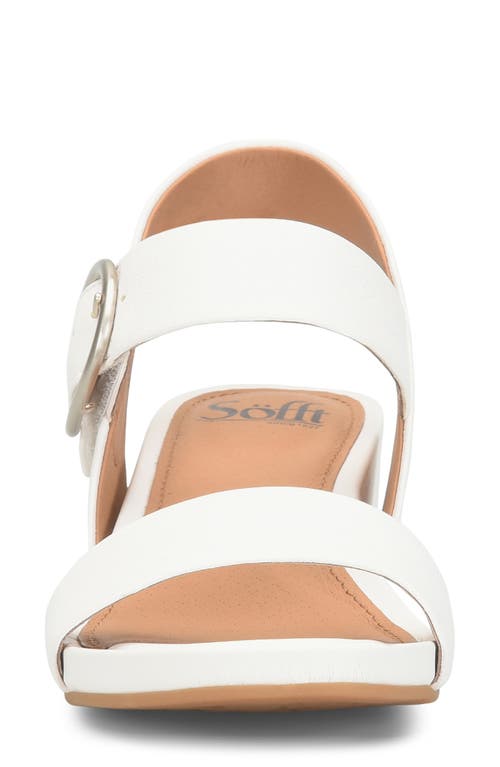 Söfft Vaya Ankle Strap Wedge Sandal In True White