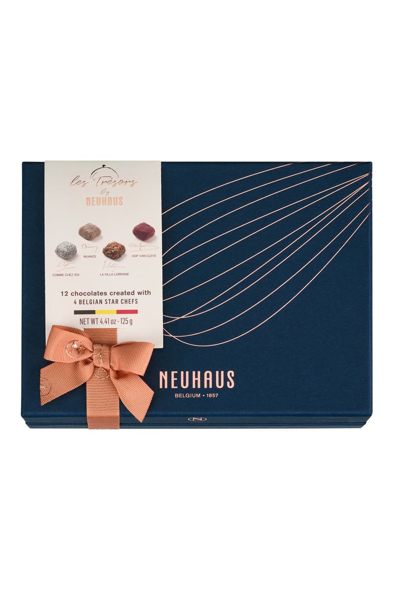 Les Trèsors 12-Piece Chocolate Truffle Box, Alternate, color, DARK BLUE