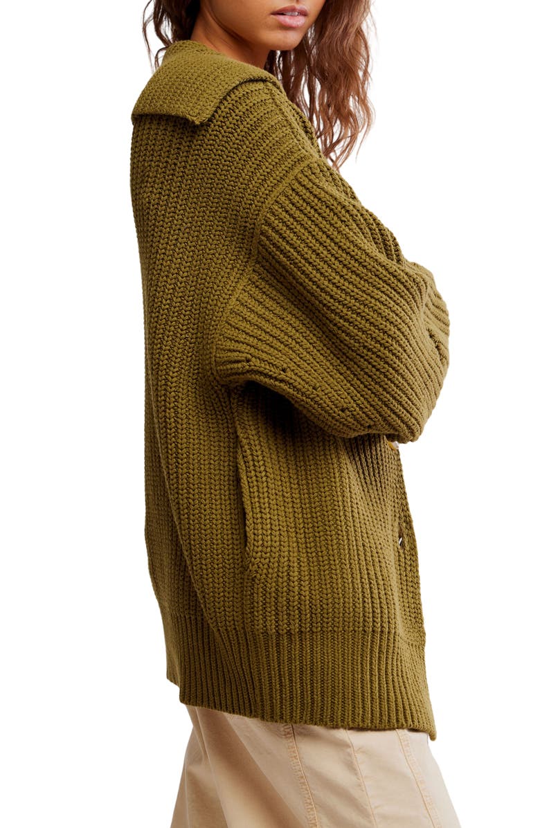 Free People Swim Too Deep Cardigan, Alternate, color, Oregano