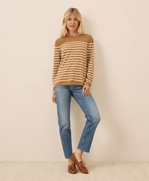Pact Organic Cotton Classic Fine Knit Crew Sweater In Brown