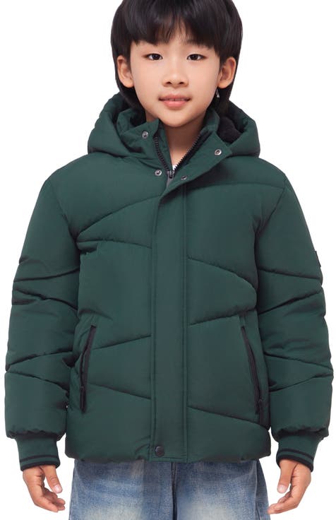 Kids' Cozy Grid Puffer Jacket