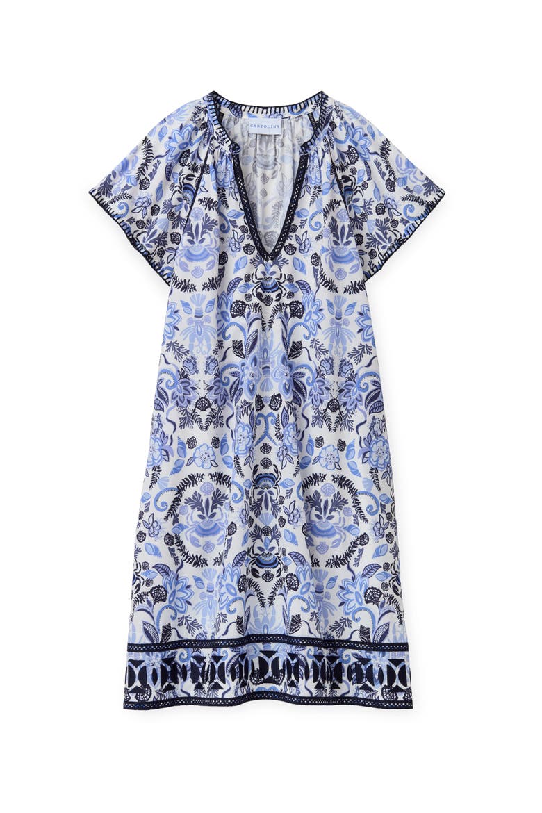 Harper Printed Mini Dress, Main, color, Mariners Bloom