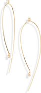 LANA 14K Gold Diamond Wire Hoop Earrings