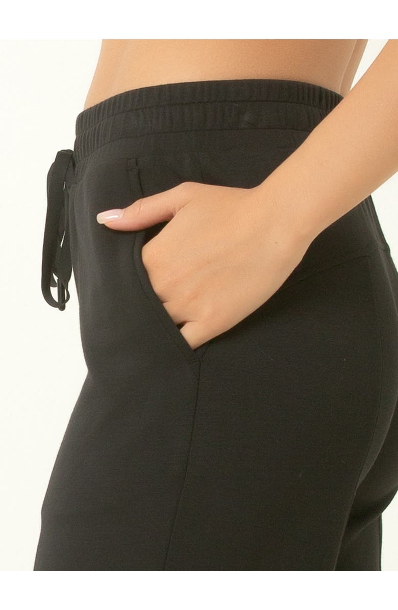 Single Stitch Ultra Soft Wide Leg Pant, Alternate, color, Black