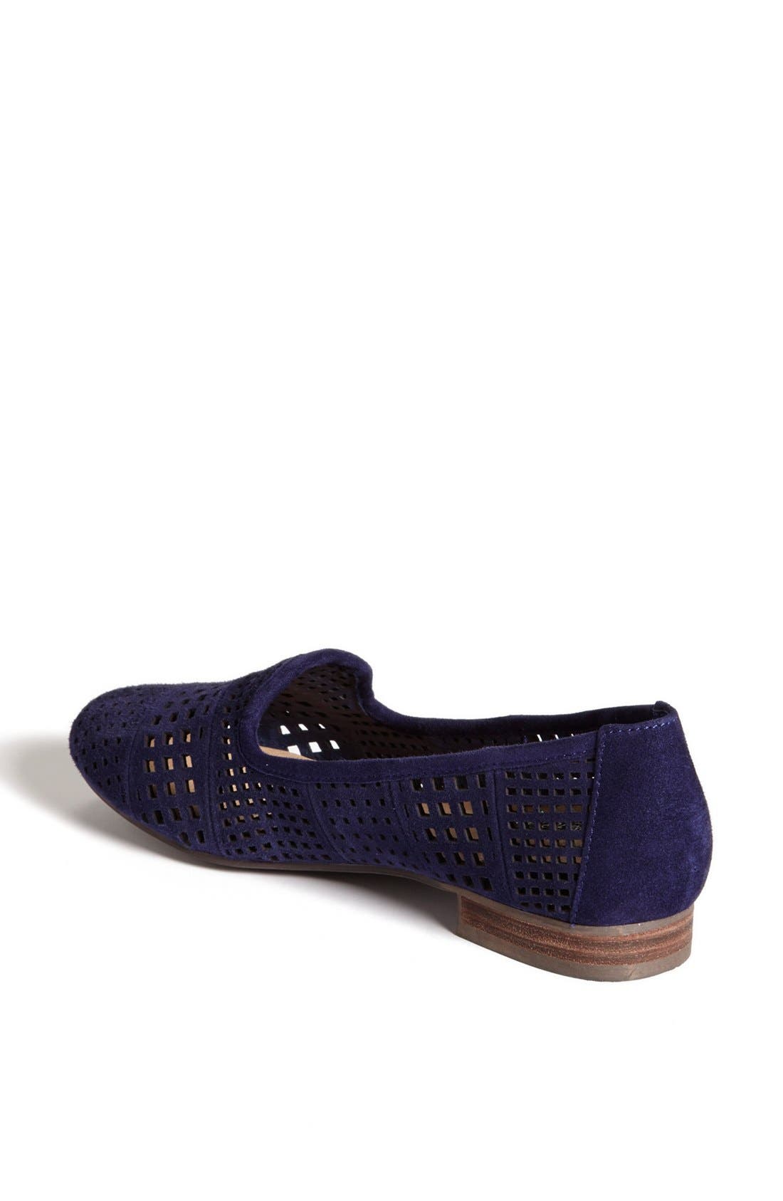 Adam Tucker Me Too 'Harvard' Leather Flat, Alternate, color, INK SUEDE