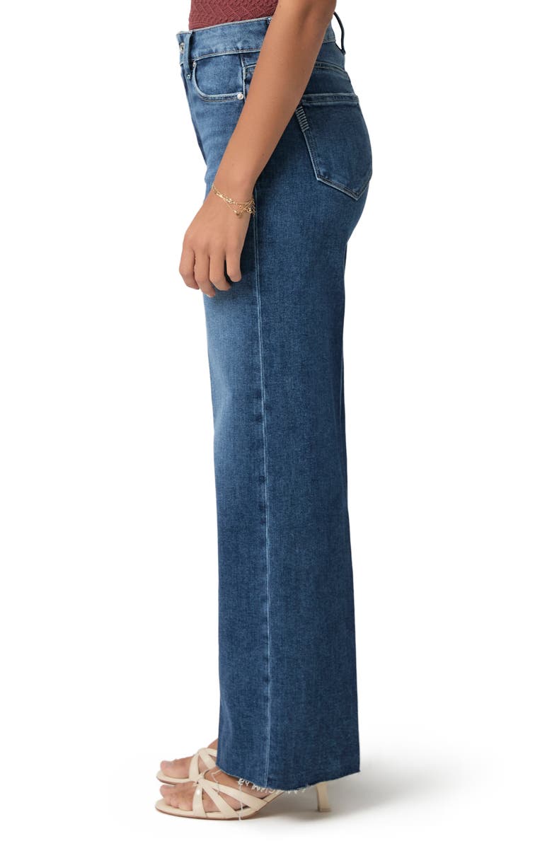 PAIGE Anessa Raw Hem High Waist Wide Leg Jeans, Alternate, color, Novelist