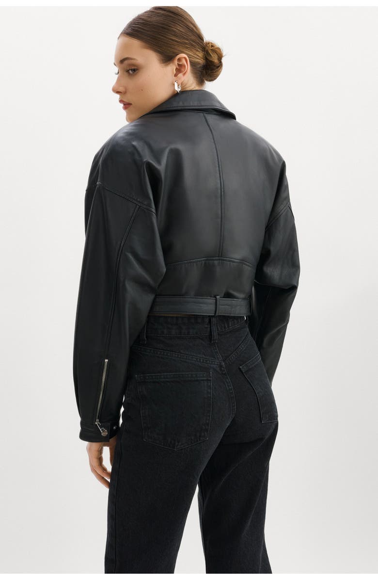 LAMARQUE DYLAN | 80
s Leather Biker Jacket, Alternate, color, Black