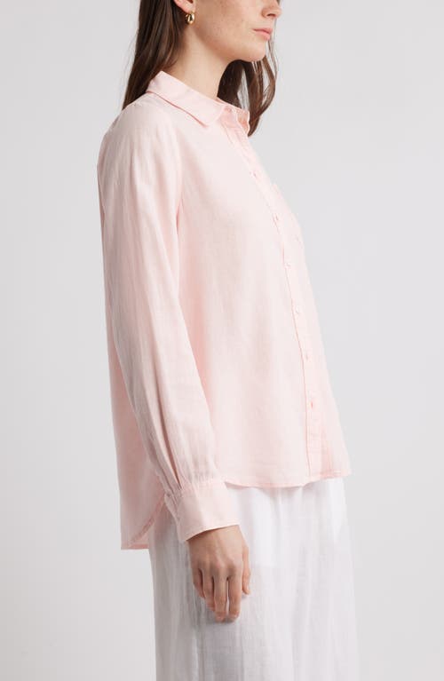 Caslon ® Linen Blend Button-up Shirt In Pink