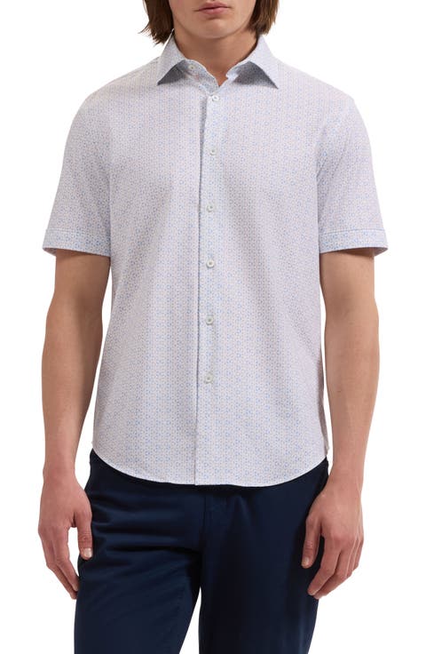 Miles OoohCotton Tech Geometric Print Short Sleeve Shirt