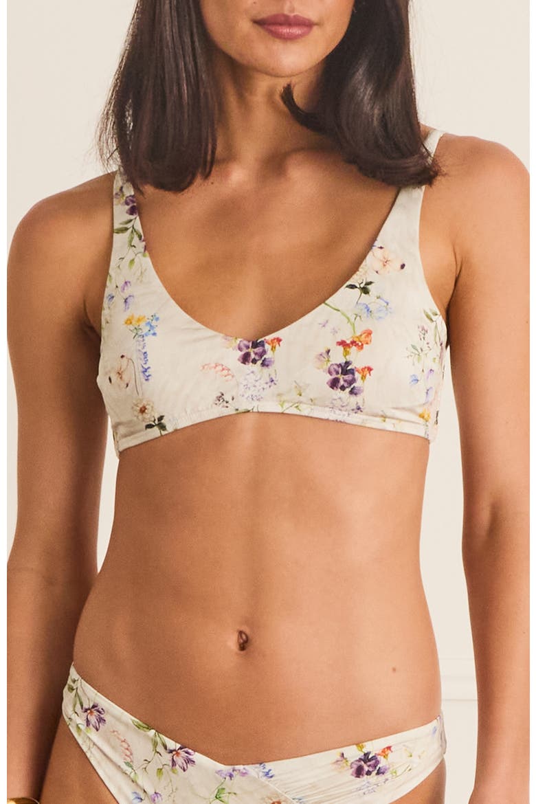 V-Neck Amelia Bikini Top, Main, color, White