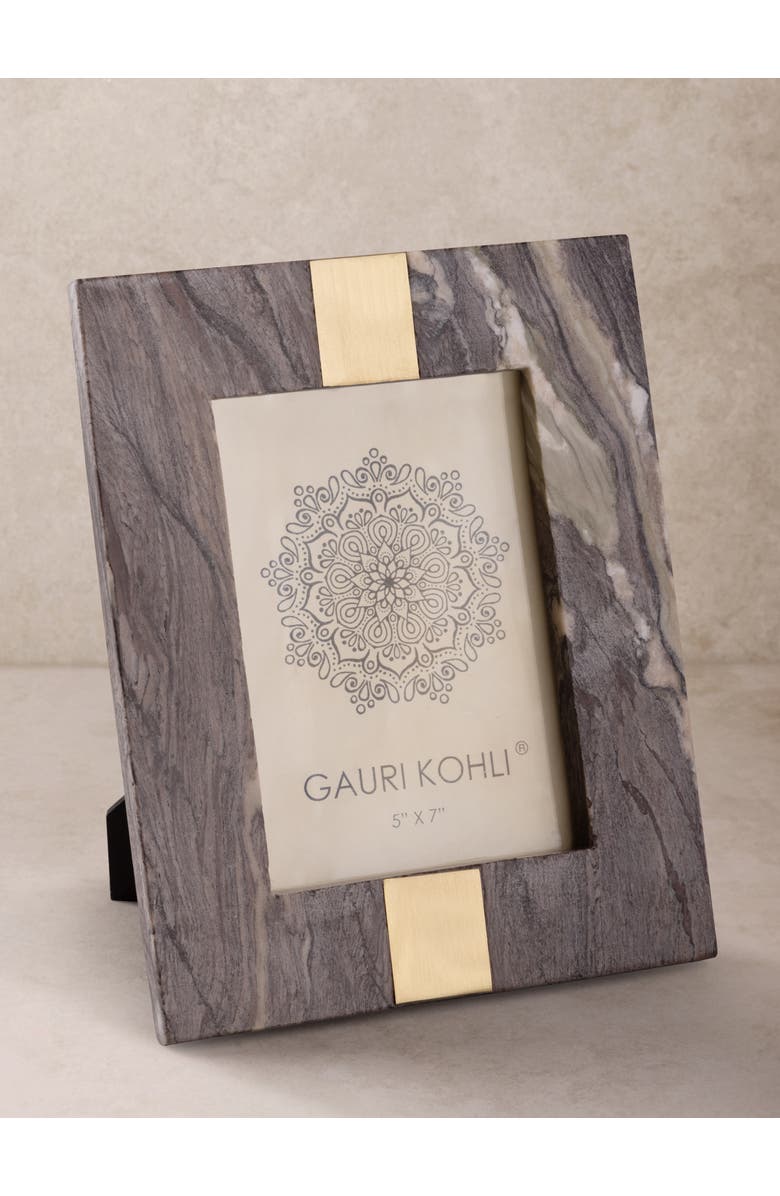 GAURI KOHLI Skye Onyx Picture Frame, Main, color, Mocha Brown
