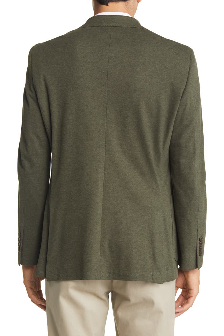Waverly Patch Pocket Piqué Cotton Blazer, Alternate, color, OLIVE MELANGE