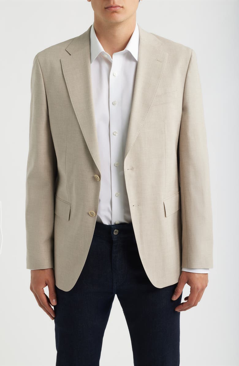 BOSS Huston Virgin Wool Blend Sportcoat, Main, color, Open Beige