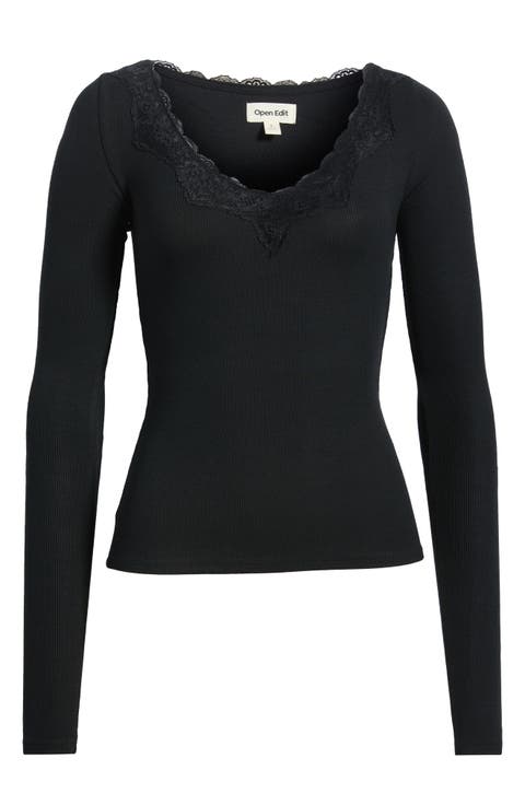 Lace Trim Top