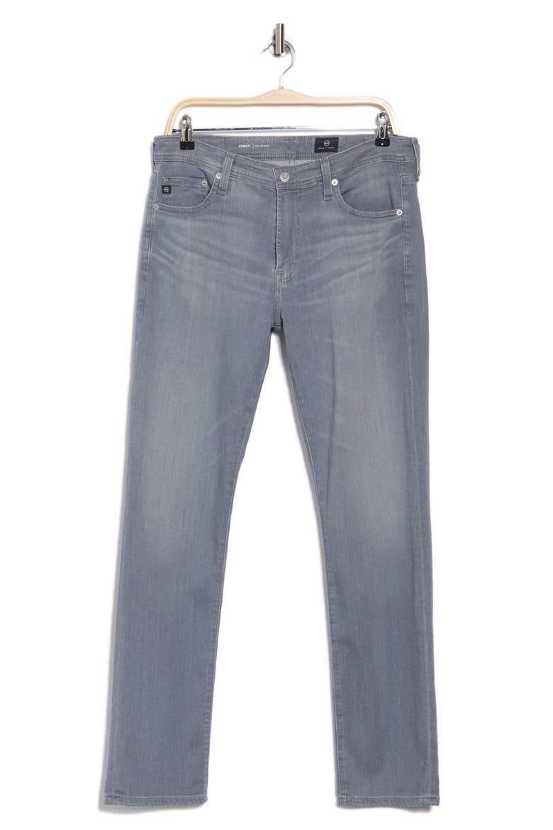 Everett Slim Straight Jeans, Alternate, color, CANYON SMOKE