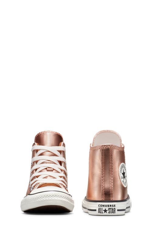 Converse Gender Inclusive Chuck Taylor All Star Metallic Canvas High Top Sneaker In Gold/egret/black