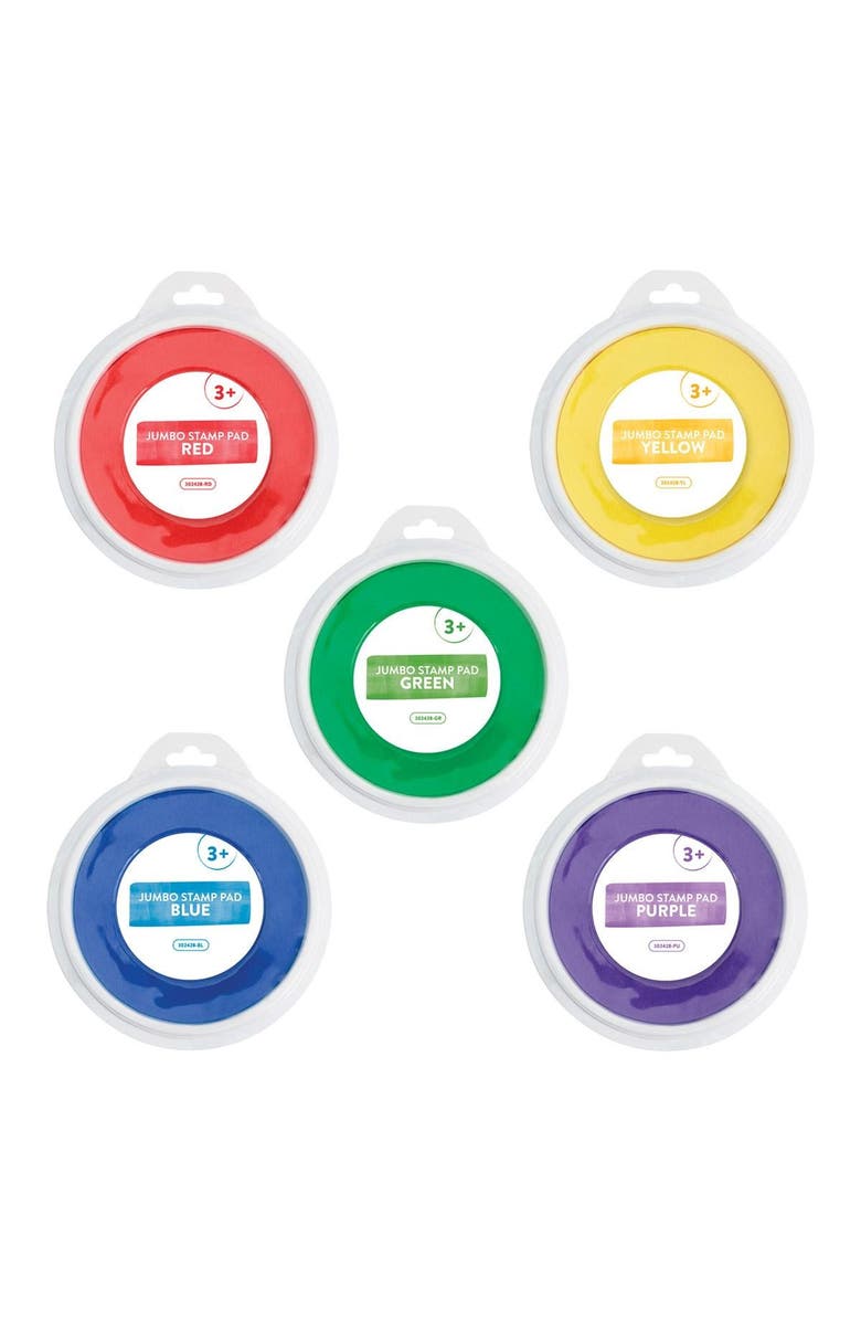 Kaplan Early Learning Company Washable Jumbo Stamp Pad - Set of 5, Main, color, Multicolored