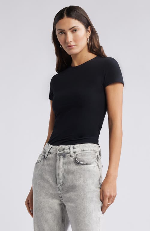 Open Edit Smooth Edit Lite Cap Sleeve T-shirt In Black