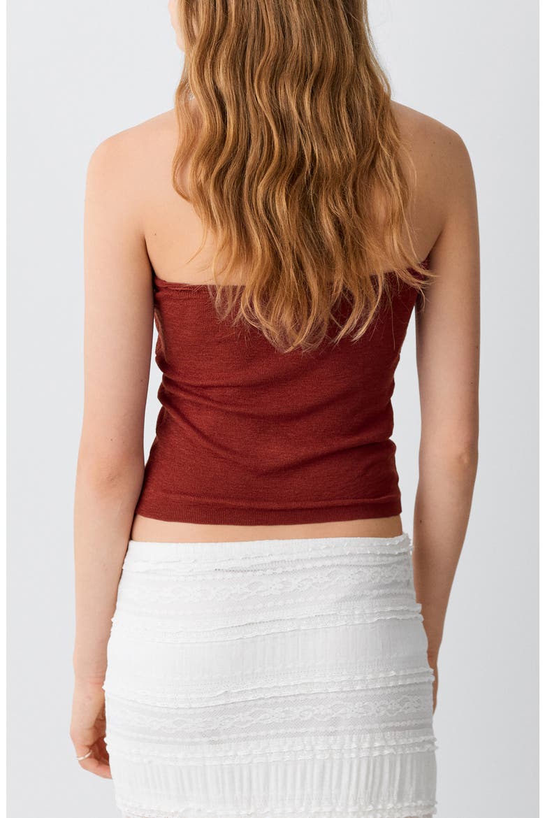 Double Breasted Halter Top, Alternate, color, MAROON