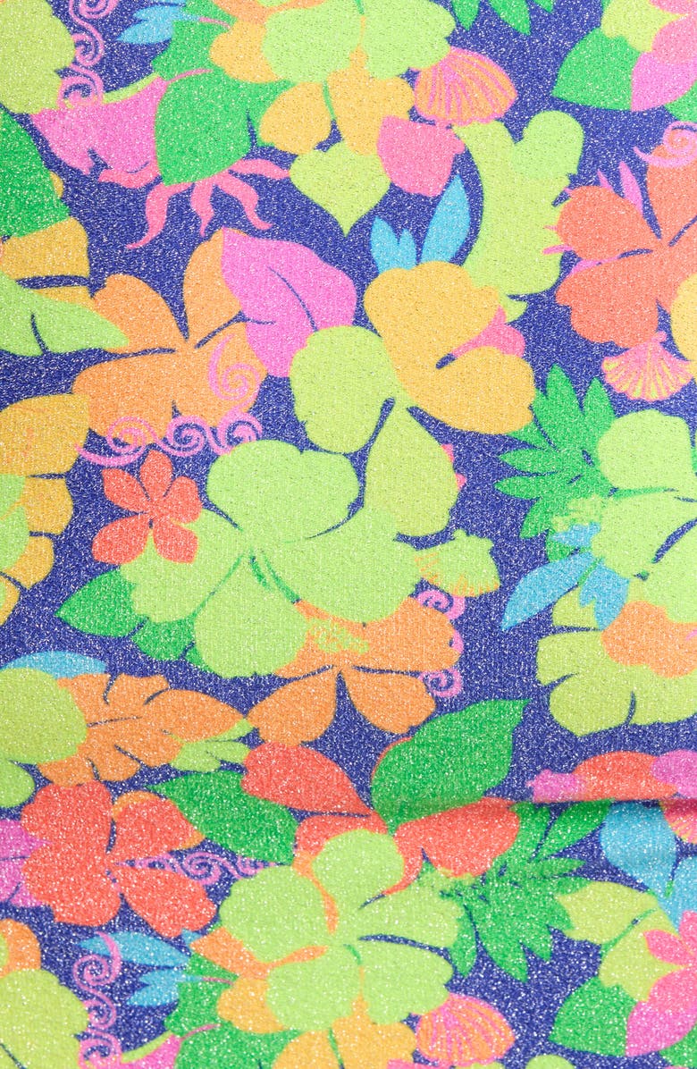 Kulani Kinis Ruched Tie Cover-Up Miniskirt, Alternate, color, Neon Sunset