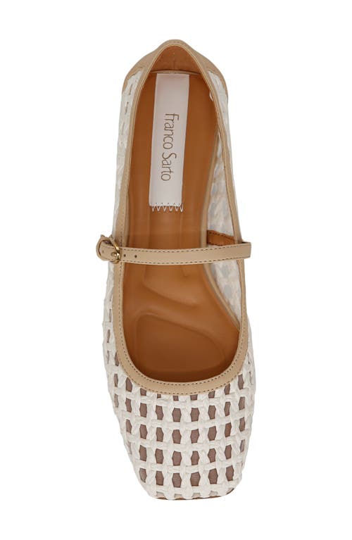 Franco Sarto Tinsley Mary Jane Flat In Ivory