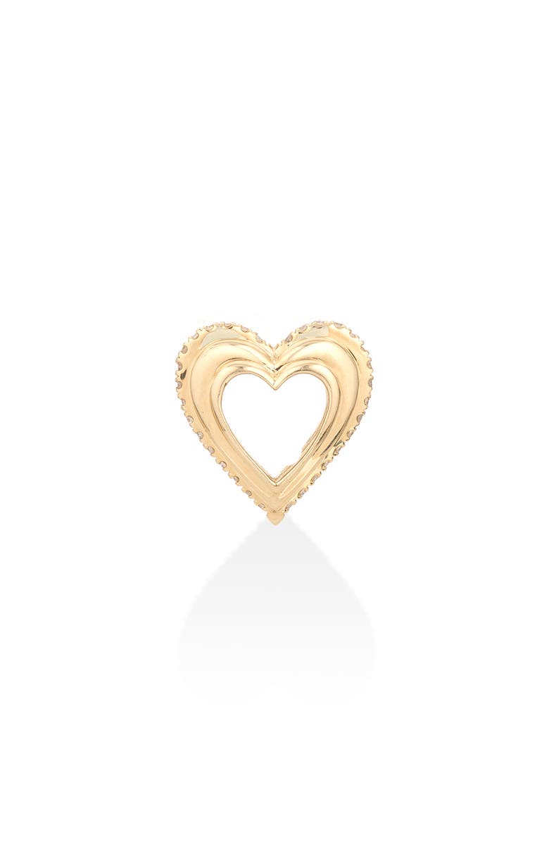 Adina Reyter Groovy Heart Diamond Pavé Pendant Charm, Alternate, color, Yellow Gold