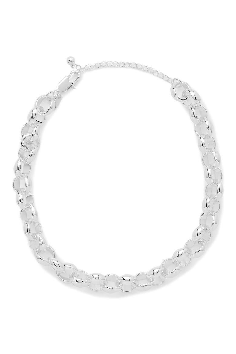 Chunky Chain Necklace, Main, color, METAL LIGHT