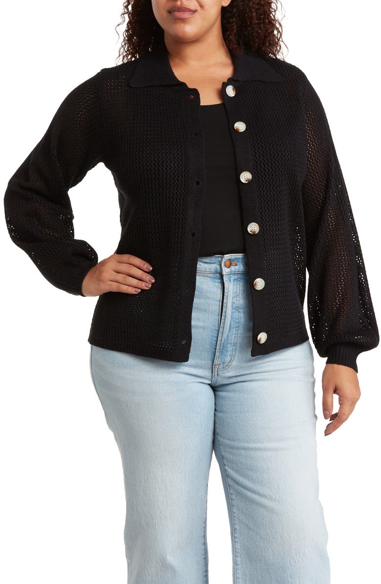 BY DESIGN Jordan Openwork Cardigan, Main, color,