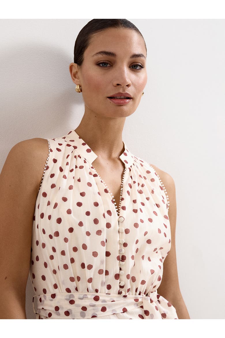 Nita Polka Dot Maxi Dress, Alternate, color, Cream