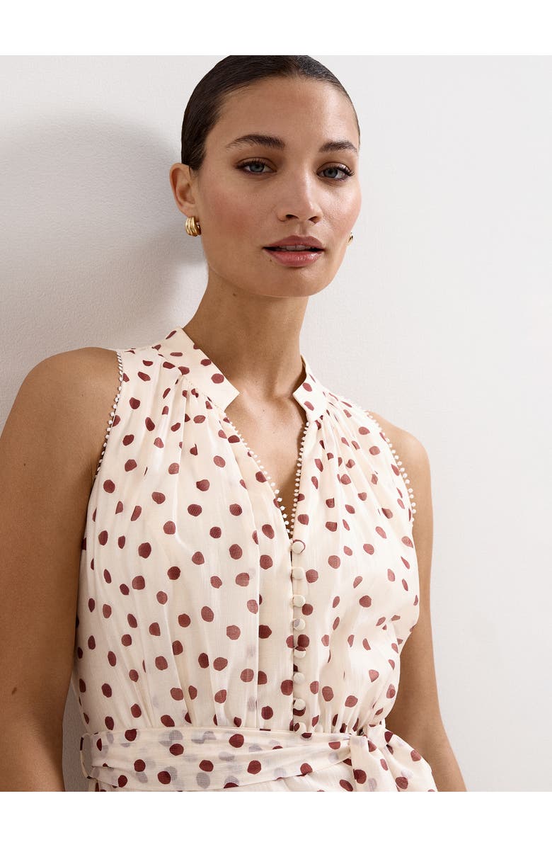 Phase Eight Nita Polka Dot Maxi Dress, Alternate, color, Cream