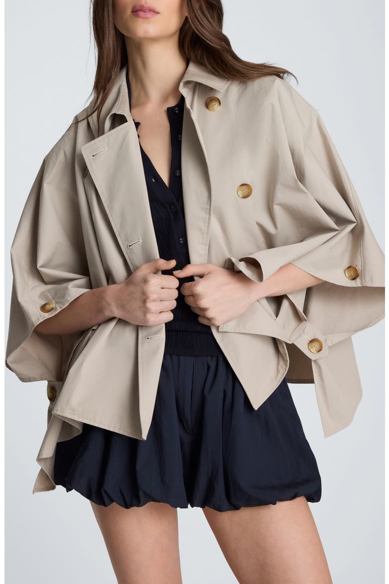 Notch Collar Trench Cape, Main, color, SAFARI TAN