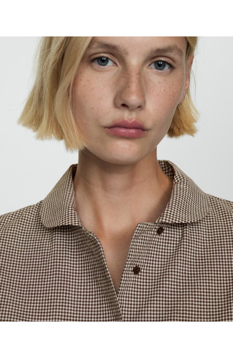 MANGO Cotton Stretch Gingham Pajamas, Alternate, color, 