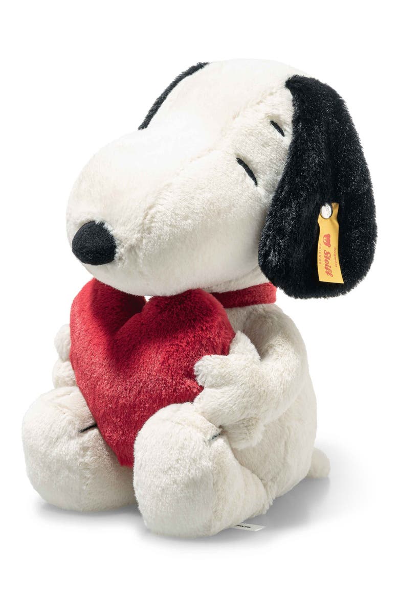 Snoopy Love with Red Heart Plushie, Main, color, WHITE
