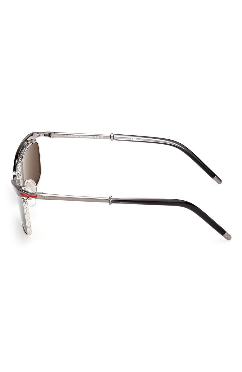 Christian Louboutin 55mm Rectangular Sunglasses, Alternate, color,