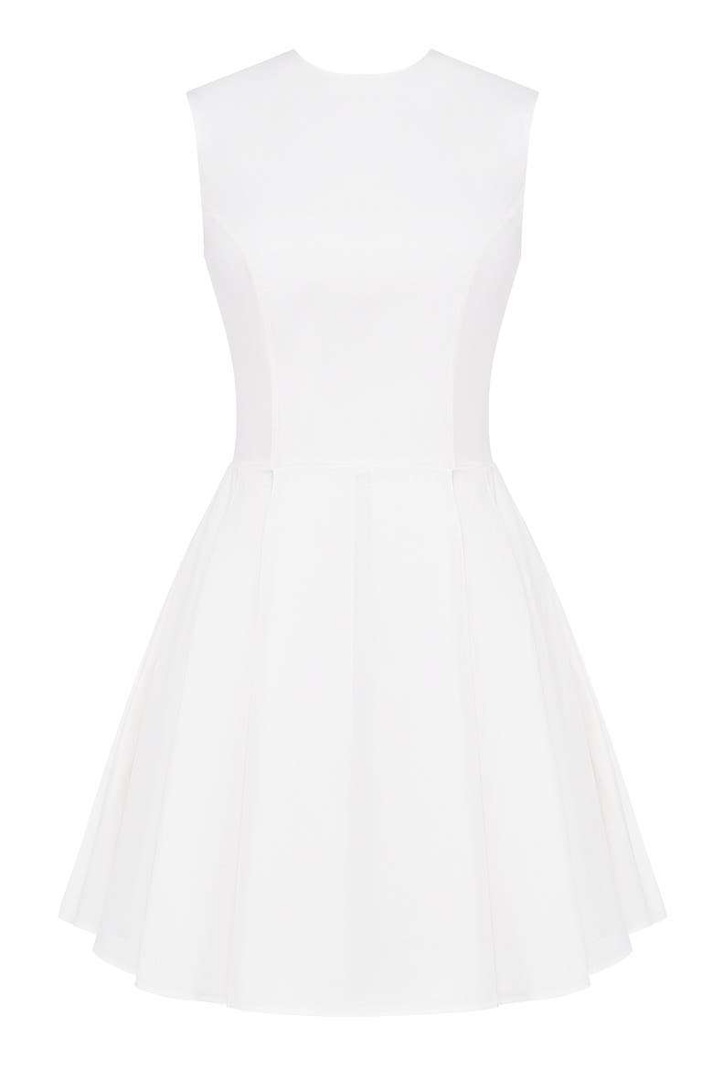 Claretta Sleeveless Minidress, Alternate, color, WHITE