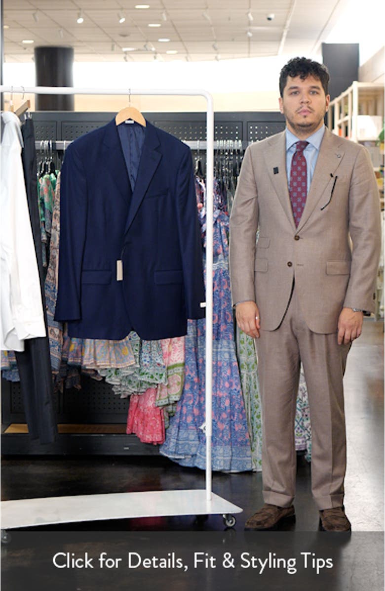 Flynn Classic Fit Navy Wool Sport Coat, sales video thumbnail