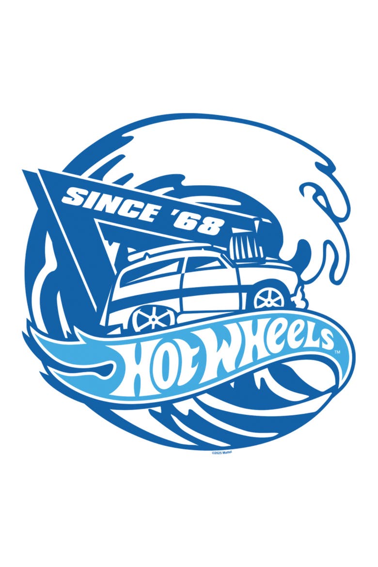 Boys Hot Wheels Since 1968 Ocean Wave T Shirt, Alternate, color, White
