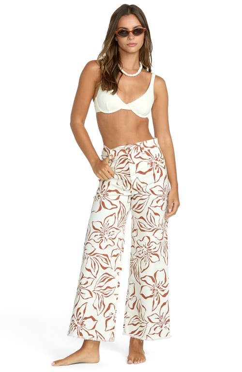 BILLABONG BILLABONG FREE FALL PRINT WIDE LEG TWILL PANTS