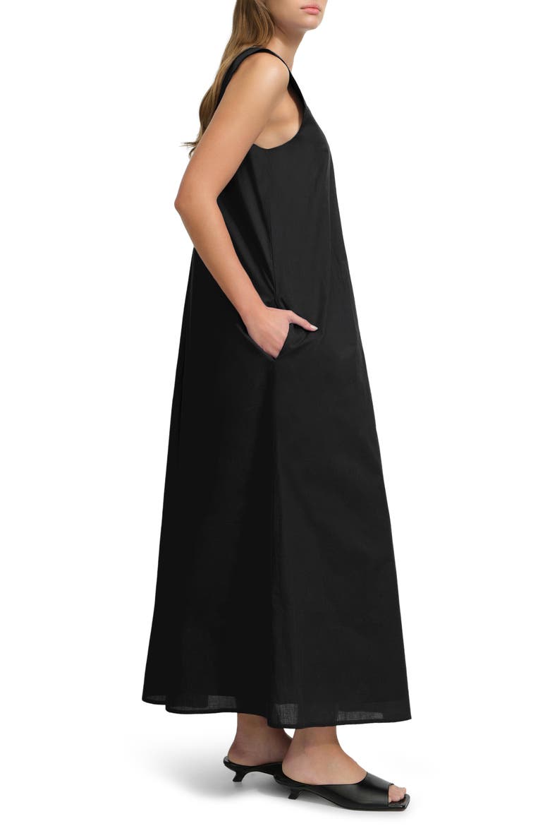 Helena Sleeveless Maxi Dress, Alternate, color, BLACK