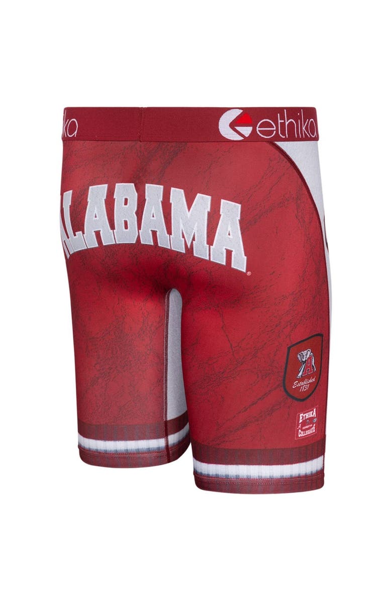 Ethika Men's Ethika Gray/Crimson Alabama Crimson Tide Schoolin' Boxers ...