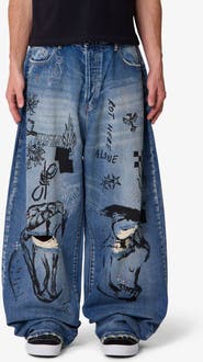 mnml Mega Baggy Sketch Denim Jeans
